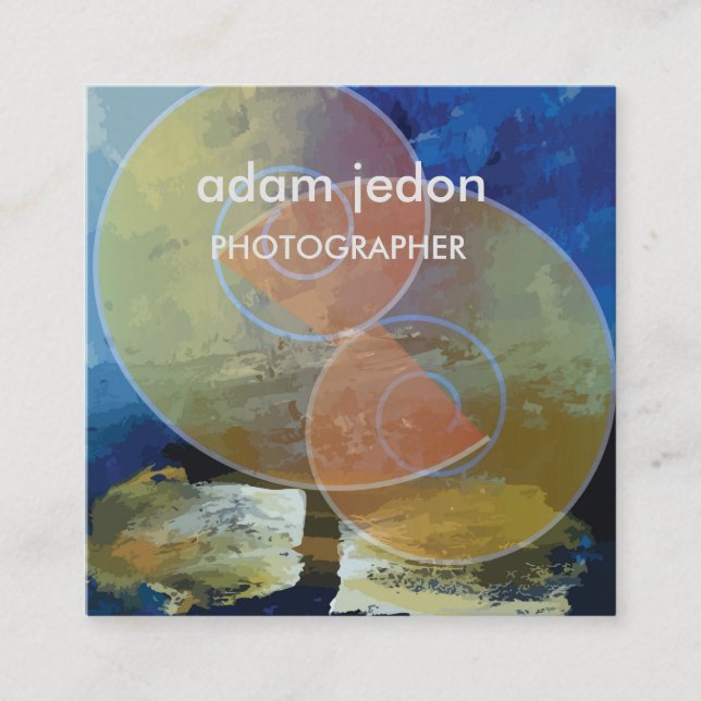 Na moda Modern Square Cartão de visita (Frente)