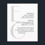 Na moda Monograma. Detalhes simples do casamento m<br><div class="desc">Monograma simples de cinza na moda. Moderno e elegante detalhes de casamento,  Cartão de Gabinete.</div>