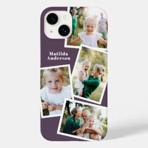 Na moda multifamília de fotos roxa