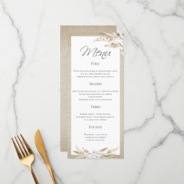 Na moda Pampas Grass 4 Course Weding Menu