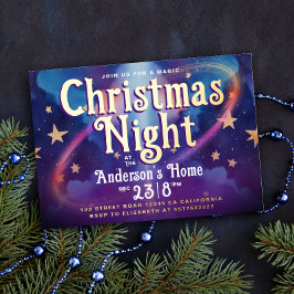 Na moda Purple Christmas Night Stars