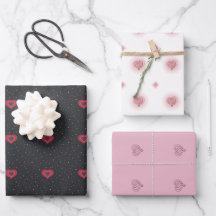 Na moda Red e Pink Heart Padrões amam o tema