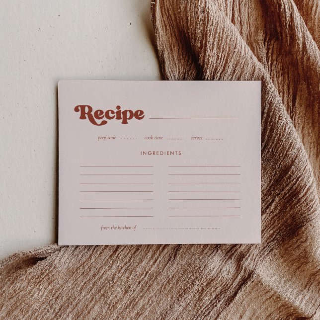 Na moda retro Cartão de receita de Chá de panela r (Criador carregado)