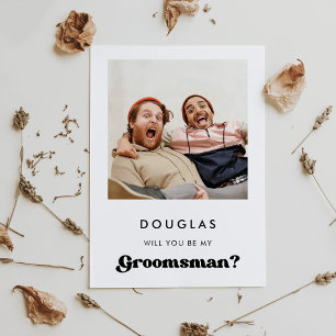 Na moda retro Você será meu cartão com fotos padri