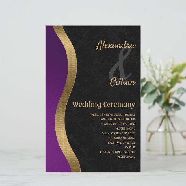 Na moda Roxo e Dourado (Em pé/Frente)