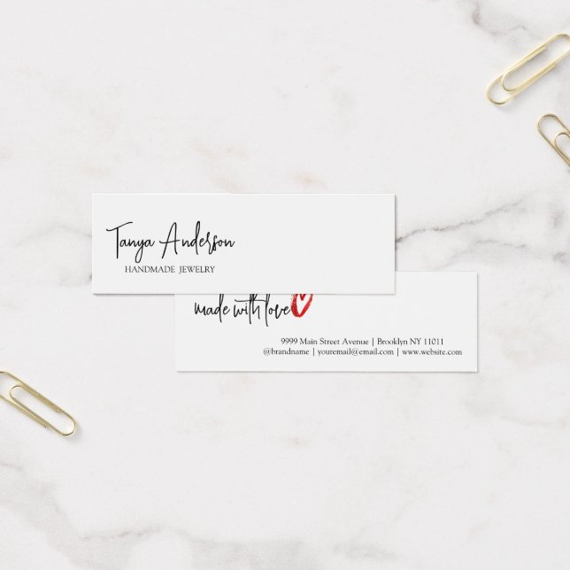 Na moda Script Made Love Heart Earring Display (Escritótio)