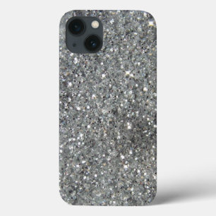 Na moda Silver Glitter Impressão Glitz