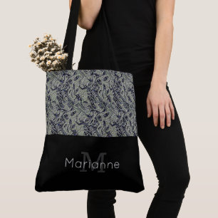 Na moda Texturizado Monograma Tote Bag