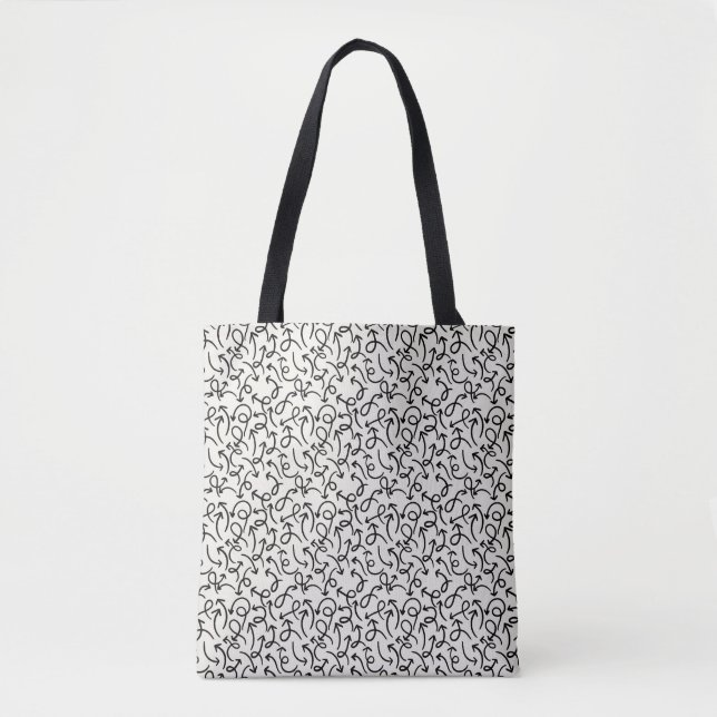 Na moda Tote Bag com Abstrato padrão (Frente)