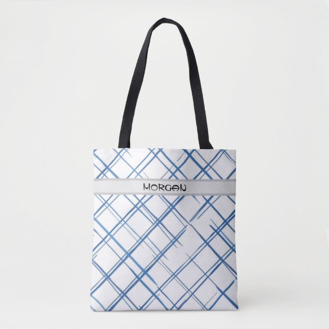 Na moda Tote Bag com nome personalizado (Frente)
