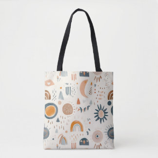 Na moda Tote Bag com Padrões geométricos Abstrato