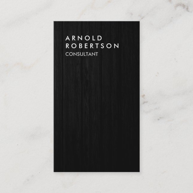 Na moda Vertical Wood Trendy Cartão de visita (Frente)