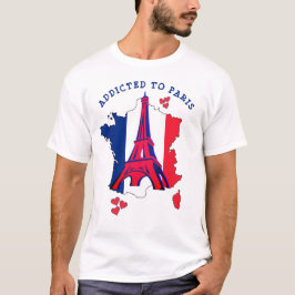 Na moda Viciado em T-Shirt PARIS