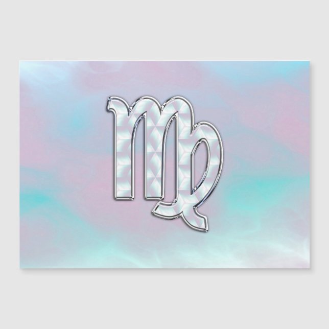 Na moda Virgo Sinal Zodiac Nacre Mãe de Pérola (Frente)