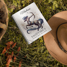 Na moda Watercolor Diário Personalizado Sagittariu