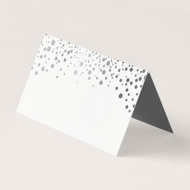Na moda White e Silver Confetti | Colocar cartões (Frente)