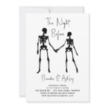 Na Noite Antes Do Ensaio Jantar Convite Branco