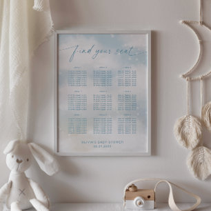 Na Nuvem 9, Poster de Gráfico de Assentos Azul Vib