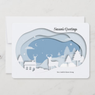 Na Placa De Cartões de natal Do Woods