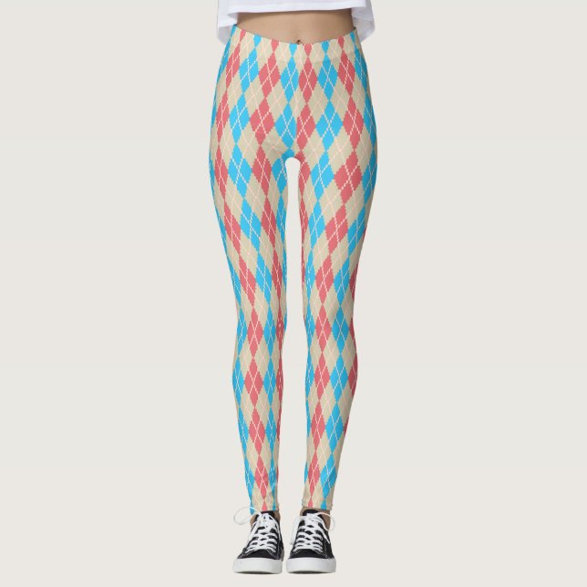 Na Praia Argyle Leggings (Frente)