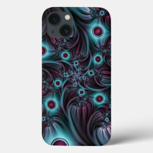 Na Profundidade da Arte Fractal Abstrato Azul Cor-