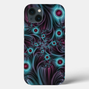 Na Profundidade da Arte Fractal Abstrato Azul Cor-