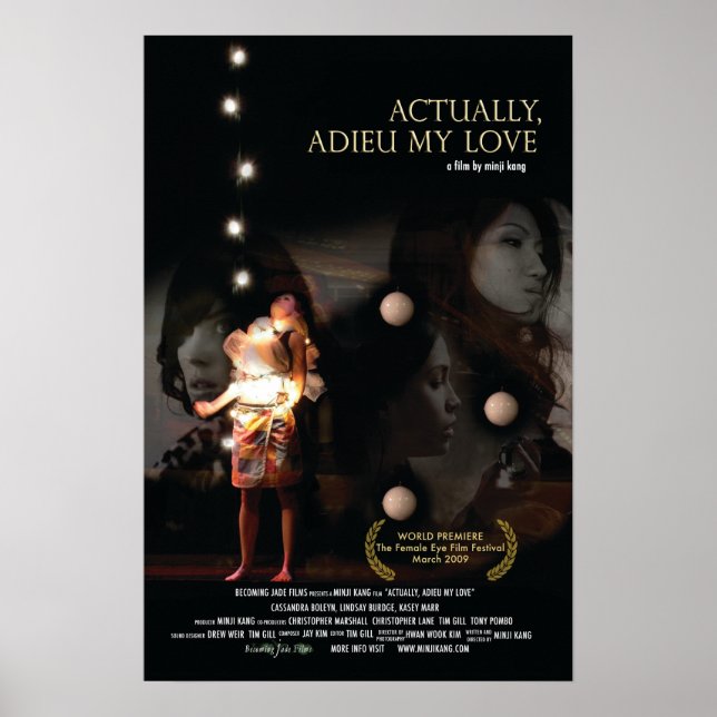 Na verdade, Adieu My Love Film Poster (Frente)