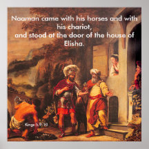 Naaman Healing by Elisha - Poster
