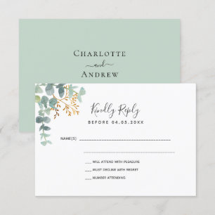 Nação de eucalipto verde-ouro botânico RSVP