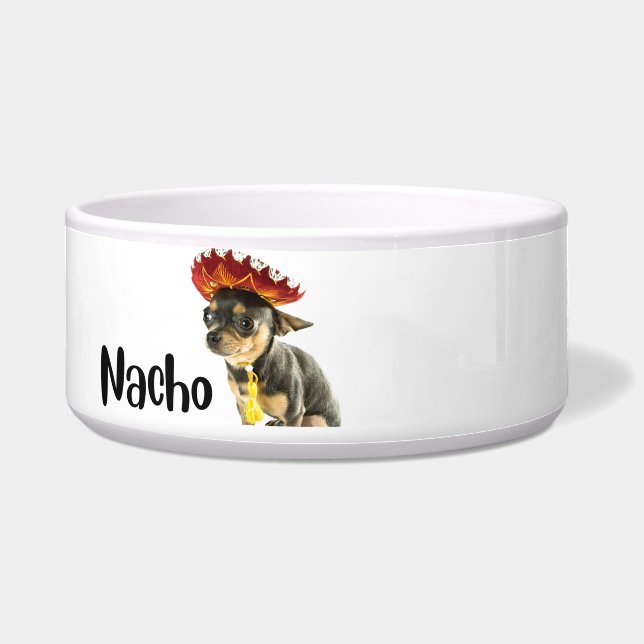Nacho - tigela personalizada de cão (Frente)