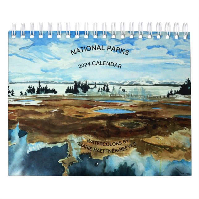 NACIONAL PARKS WATERCOLORS 2024 CALENDÁRIO (Capa)