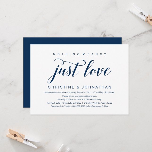 Nada de Luxo, Apenas Amor, Convite de Casamento Fu (Frente/Verso In Situ)