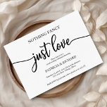 Nada De Rico Apenas Adora Convite Casual De Casame<br><div class="desc">Esta fantástica suíte de casamento de caligrafia expele um design moderno, ousado e eterno. Nossa coleção abrangente fornece tudo que você precisa para criar uma atmosfera coesa e dinâmica, incluindo cartões de menu, guardanapos personalizados, sinais marcantes, favores e muito mais. Não hesite em falar via chat para assistência personalizada ou...</div>