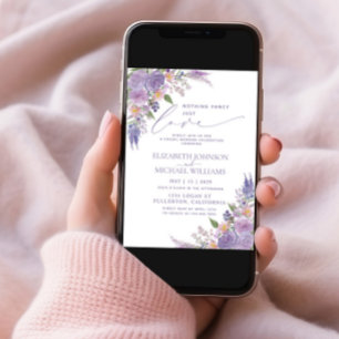 Nada De Rico Apenas Ama O Convite De Foto Lilac La