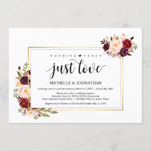 Nada de rico, Cartão de Convite para Recepção d