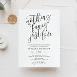 Nada de rico só ama convite casual de casamento<br><div class="desc">Nada de rico adora convite casual de casamento. Design apresenta um esquema de texto elegante e moderno. Para fazer alterações avançadas,  selecione a opção "Clique para personalizar mais" em Personalizar este modelo.</div>