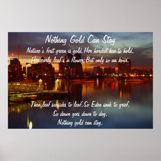 Nada Dourado pode ficar Poster (Frente)