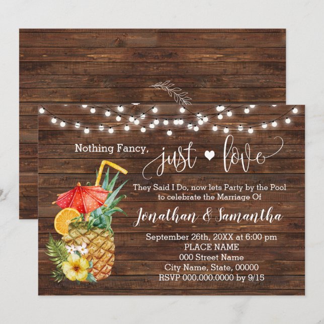 Nada sofisticado, apenas amor Fuga Convite para fe (Frente/Verso)