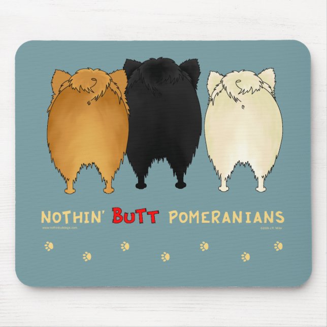 Nada termina Pomeranians Mousepad (Frente)