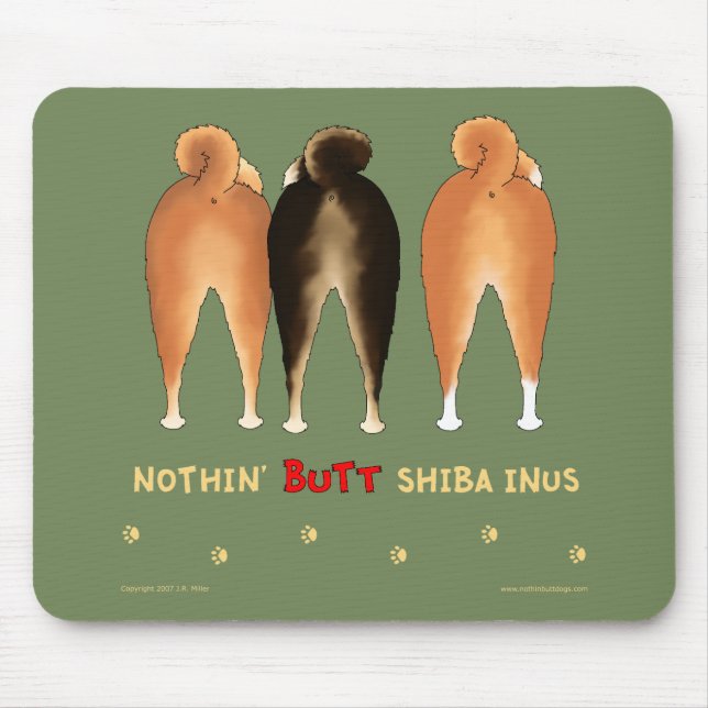 Nada termina Shiba Inus Mousepad (Frente)