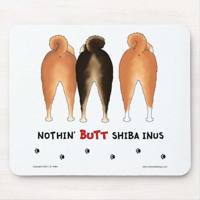 Nada termina Shiba Inus Mousepad (Frente)