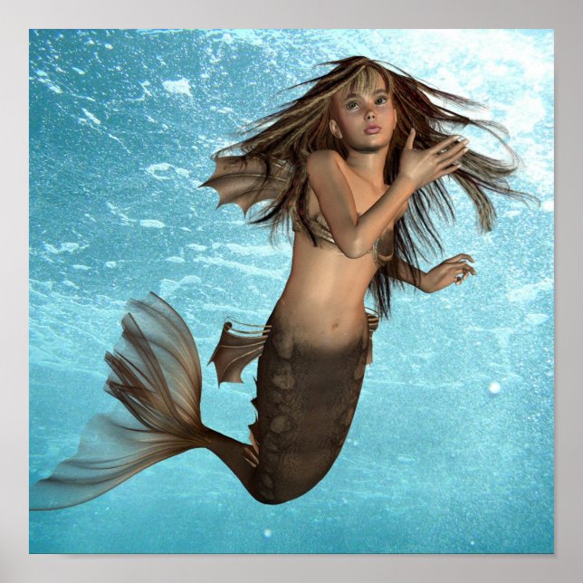 Nadação de Mermaid Poster (Frente)