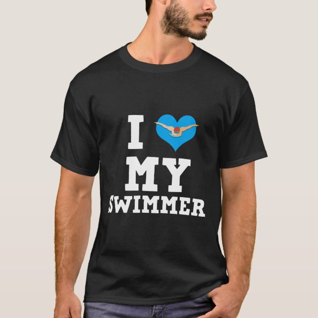 Nadar Eu Amo Minha Camisa Nadadora (Frente)
