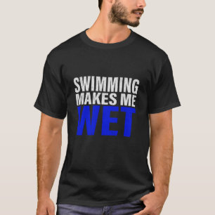 Nadar Me Torna Uma Camisa De Leve Longa Molhada