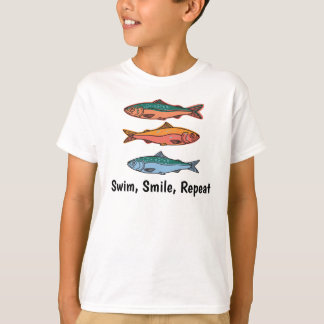 nadar, sorrir, repetir, Camiseta Tuna Kids