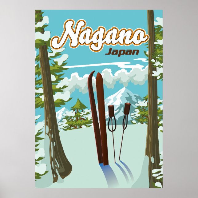 Nagano Japan Ski poster (Frente)
