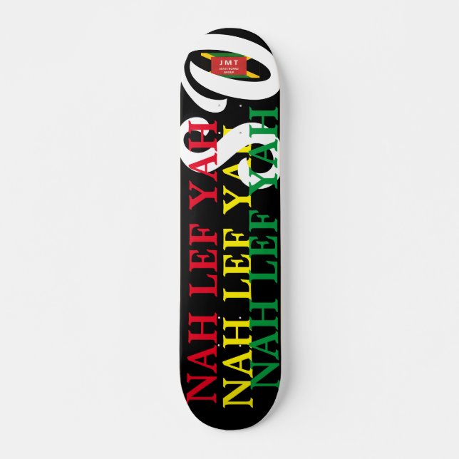NAH LEF YAH! Capa de skate de 3/4" (Frente)