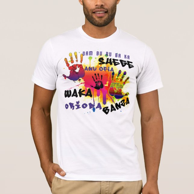 Naija jura o t-shirt das palavras (Frente)