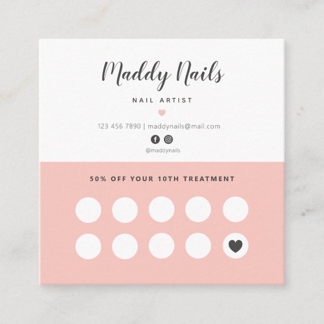 Nail Artist Cartões de visitas, Nail Loyalties Car (Frente)