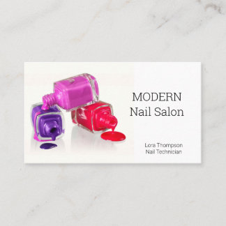 Nail Technician Nail Polonês Cartão de visita
